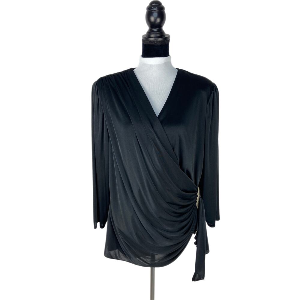Vintage Wrap Formal Dressy Top - Women's Size M
